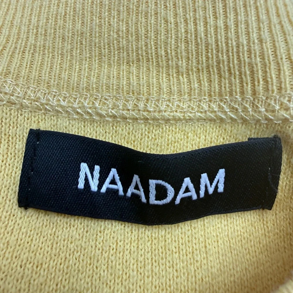 Naadam Sweatshirt Jogger Set Women S Yellow Cotton Cashmere 2 Piece Loungewear - Picture 12 of 16
